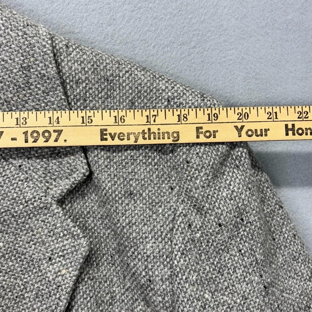Vintage Pendleton Blazer Mens 44 Long Gray Tweed Wool Elbow Patch Made USA‎ 80s